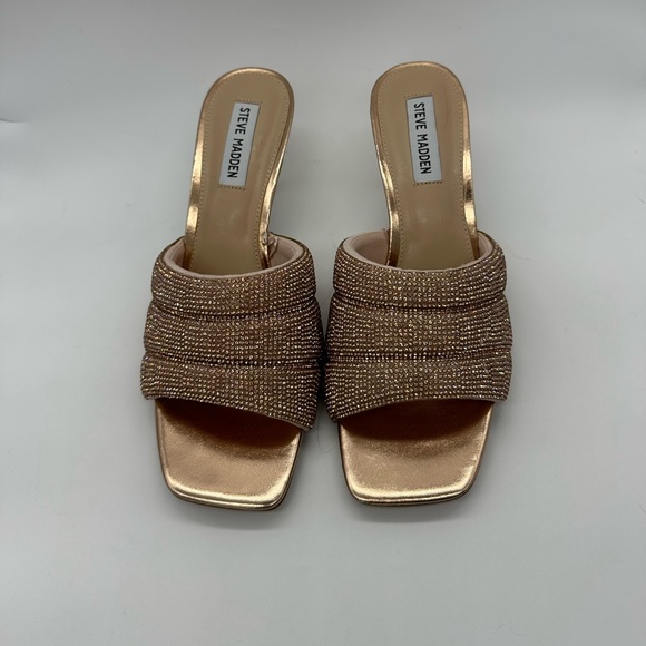 Sandalias Steve Madden Gold Rose nuevo talla 10 - Picture 8 of 13